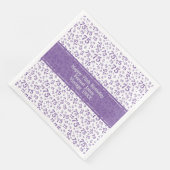 Serviette En Papier 75e Cool Numéro de Motif Purple/Blanc (Coin)