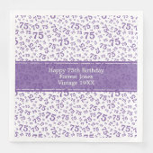Serviette En Papier 75e Cool Numéro de Motif Purple/Blanc (Devant)