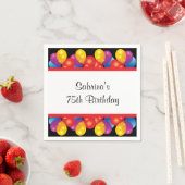 Serviette En Papier 75e fête d'anniversaire | Texte do-it-yourself (En situation)