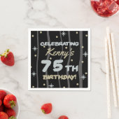 Serviette En Papier 75th Birthday Party Ajouter votre nom (En situation)