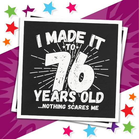 Serviette En Papier 76 Ans Mème Sarcastique Mème Drôle 76ème Anniversa