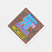 Serviette En Papier 76e anniversaire ~ Amusant, Graffiti urbain inspir (Coin)