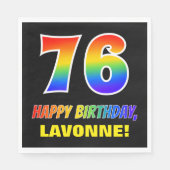 Serviette En Papier 76e anniversaire : audacieux, amusant, simple, arc (Devant)