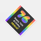 Serviette En Papier 76e anniversaire : Rainbow Spectrum # 76, Nom pers (Coin)