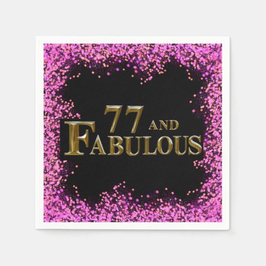 Serviette En Papier 77e anniversaire  (Devant)