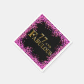 Serviette En Papier 77e anniversaire  (Coin)