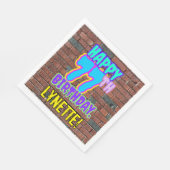 Serviette En Papier 77e anniversaire ~ Amusant, Graffiti urbain inspir (Coin)