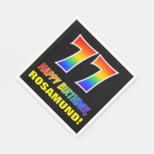 Serviette En Papier 77e anniversaire : audacieux, amusant, simple, arc (Coin)