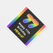 Serviette En Papier 77e anniversaire : Rainbow Spectrum # 77, Nom pers (Coin)