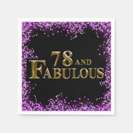 Serviette En Papier 78e anniversaire (Devant)