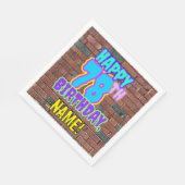Serviette En Papier 78e anniversaire ~ Amusant, Graffiti urbain inspir (Coin)