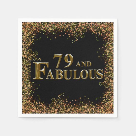 Serviette En Papier 79e anniversaire (Devant)
