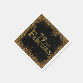 Serviette En Papier 79e anniversaire (Coin)