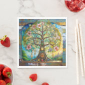 Serviette En Papier 7 Chakra Fleurissant Arbre De Vie (En situation)