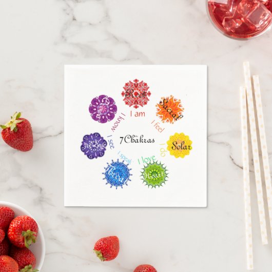 Serviette En Papier 7 chakras (En situation)