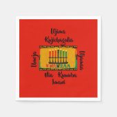 Serviette En Papier 7 Principes de Kwanzaa Bougies Cocktail (Devant)