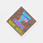 Serviette En Papier 7e anniversaire ~ Amusant, Graffiti urbain inspiré (Coin)