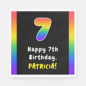 Serviette En Papier 7e anniversaire : Rainbow Spectrum # 7, Nom person (Devant)