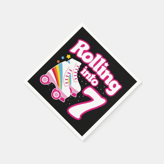 Serviette En Papier 7e anniversaire Roller Skate 7 ans (Coin)