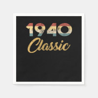 80 e Birthday Gift for Men and Women 1940 Classic