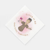 Serviette En Papier 80 et fabuleux Ethnic Gold Rose Femme Anniversaire (Coin)