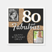 Serviette En Papier 80 et Fabulous Gold Parties scintillant 2 Photo 80 (Devant)