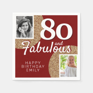 Serviette En Papier 80 et Fabulous Gold Parties scintillant 2 Photo 80