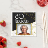 Serviette En Papier 80 et Fabulous Gold Parties scintillant Photo 80e  (En situation)