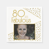 Serviette En Papier 80 et Fabulous Gold Parties scintillant Photo 80e (Devant)