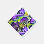 Serviette En Papier 80 s Art Deco Geometric Pattern (Coin)