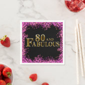 Serviette En Papier 80e anniversaire (En situation)