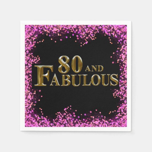 Serviette En Papier 80e anniversaire (Devant)