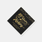 Serviette En Papier 80e anniversaire 80 ans rétro dans les lumières (Coin)