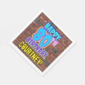 Serviette En Papier 80e anniversaire ~ Amusant, Graffiti urbain inspir (Coin)