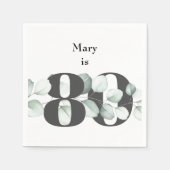 Serviette En Papier 80e anniversaire Cocktail personnalisé serviettes (Devant)