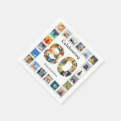 Serviette En Papier 80e anniversaire Conception de votre propre photo (Coin)