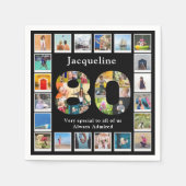 Serviette En Papier 80e anniversaire Conception de votre propre photo (Devant)
