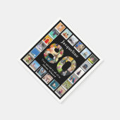 Serviette En Papier 80e anniversaire Conception de votre propre photo (Coin)