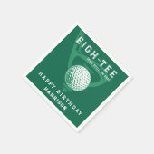 Serviette En Papier 80e Anniversaire de la fête de golf Thème moderne  (Coin)