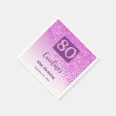 Serviette En Papier 80e anniversaire Pretty Pink Parties scintillant s (Coin)