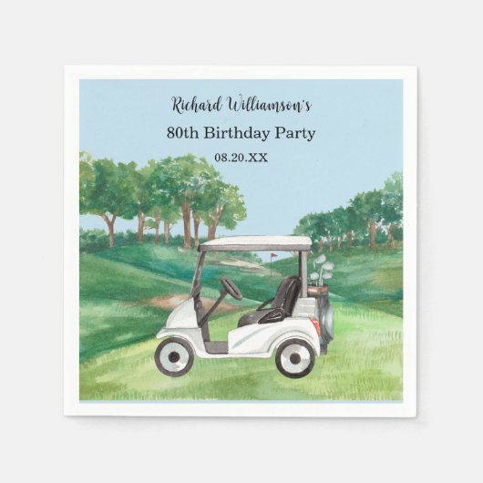 SERVIETTE EN PAPIER 80E (TOUTE L'ANNÉE) PARTI DE GOLF (Devant)