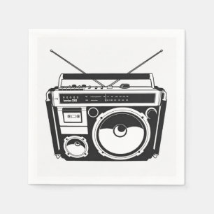 Serviette En Papier 80s Boombox