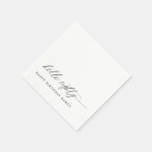 Serviette En Papier 80th Birthday Party Hello 80 Modern Milestone (Coin)