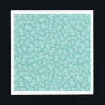 Serviette En Papier 80th Birthday Party Numéro Motif Turquoise/blanc<br><div class="desc">Ce design cool, sur la colline est un motif de nombres aléatoires turquoise et blanc moderne avec le numéro d'étape blanc 80 répété dans des tailles et angles variés sur un arrière - plan turquoise pour une impression tout-en-haut. Ce n'est pas seulement pour votre 80e anniversaire, il est également adapté...</div>