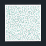 Serviette En Papier 80th Birthday Party Numéro Motif Turquoise/blanc<br><div class="desc">Ce design cool, sur la colline est un motif de nombres aléatoires turquoise et blanc moderne avec le numéro de jalon turquoise 80 répété dans des tailles et angles variés sur un arrière - plan blanc pour une impression tout-en-haut. Ce n'est pas seulement pour votre 80e anniversaire, il est également...</div>