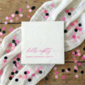 Serviette En Papier 80th Birthday Party Pink Hello 80 Modern Elegant