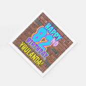 Serviette En Papier 82e anniversaire ~ Amusant, Graffiti urbain inspir (Coin)