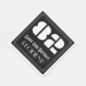 Serviette En Papier 82e anniversaire : Art Déco Inspiré Look "82" + No (Coin)