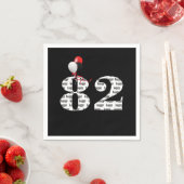 Serviette En Papier 82e ballon de fête d'anniversaire (En situation)