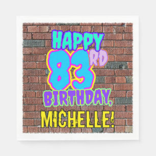 Serviette En Papier 83e anniversaire ~ Amusant, Graffiti urbain inspir